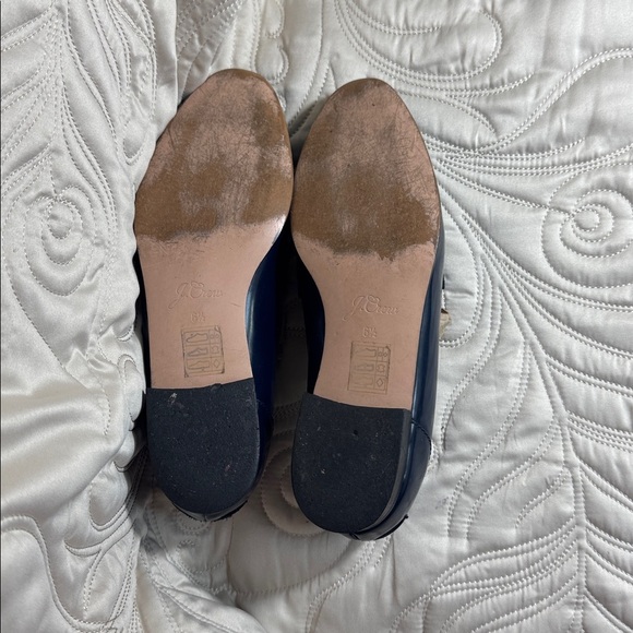 Navy Loafers with Fur Detail - Picture 5 of 5